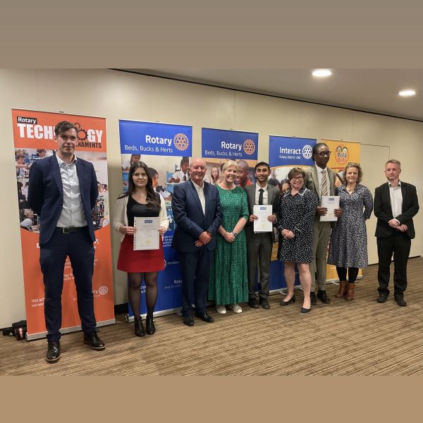 Yash Rampersad of Roundwood Park School, Daniel Omoregbee of Sir John Lawes School and Becky Dowse of Katherine Warington School are joint winners of this year’s Bill Hewetson Memorial Prize and Rotary Young Citizen Award.